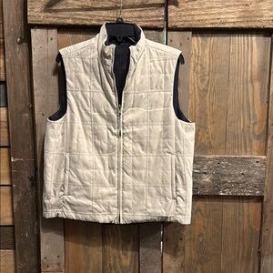 Men's Cream Quilted Vest